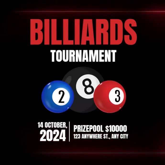 Billiard Tournament Ads Template | PosterMyWall