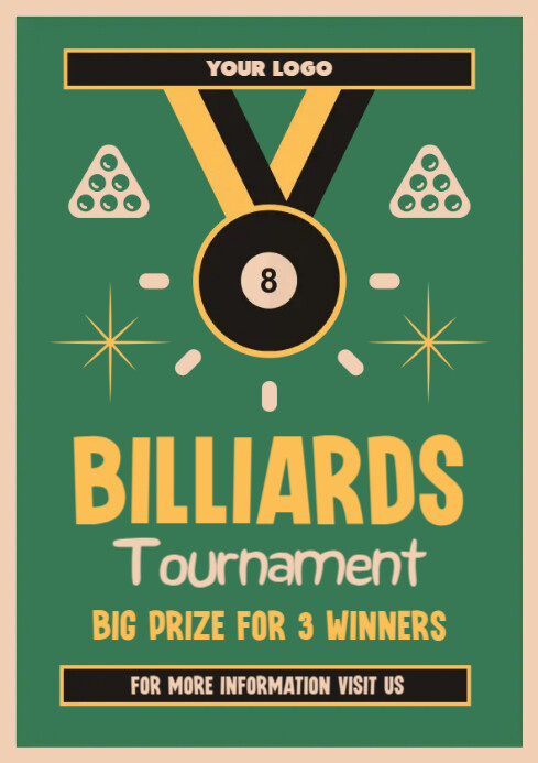 Billiard Tournament Competition Template | PosterMyWall
