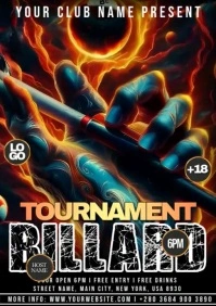 Billiard Tournament A4 template