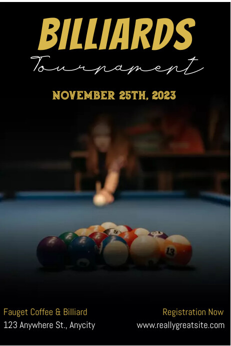 Billiard Tournament Template | PosterMyWall