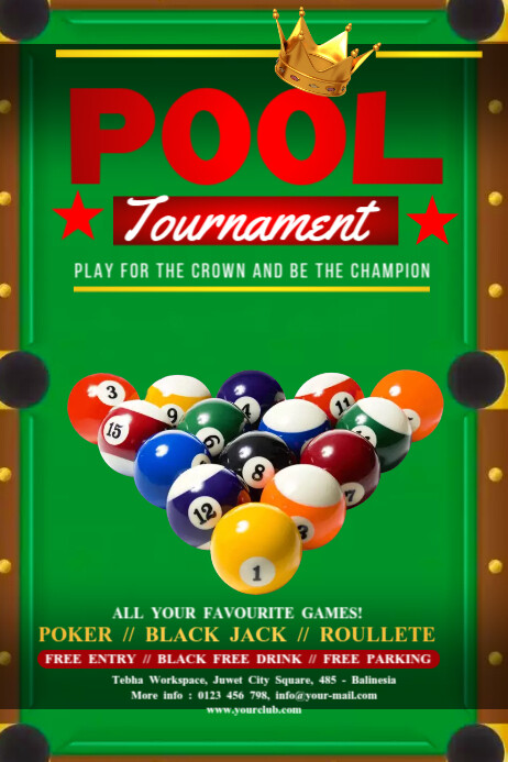 Billiard Tournament Template | PosterMyWall