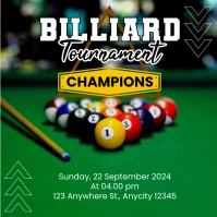 Billiard Tournament Message Instagram template