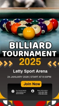 Billiard tournament Instagram Story template