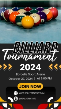 Billiard Tournament Instagram Story template