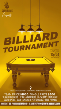 Billiard Tournament Digital Display template