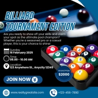 Billiard Tournament Edition Publicación de Instagram template