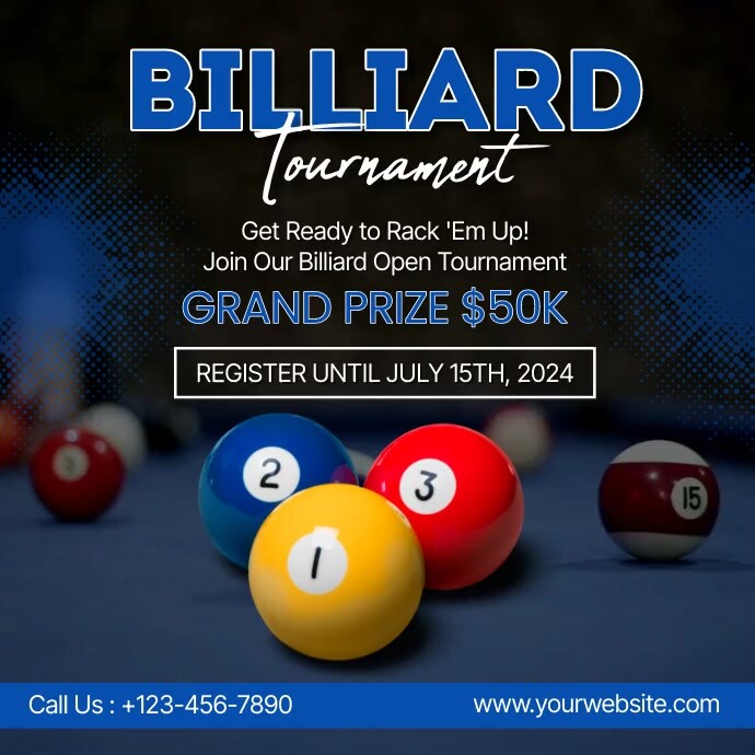 Copy of Billiard Tournament Flyer | PosterMyWall