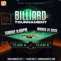 Billiard Tournament Instagram Post template