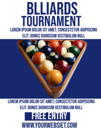 billiard tournament poster Flyer (US Letter) template