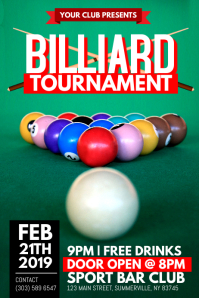 Pool Tournament Poster Template | PosterMyWall