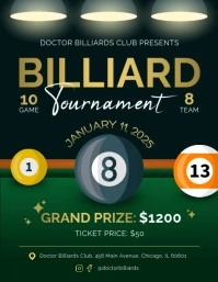 Billiard Tournament Snooker Flyer template