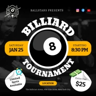 Billiard Tournament Snooker Instagram Post Instagram-Beitrag template