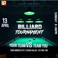 Billiard Tournament Team Battle Persegi (1:1) template