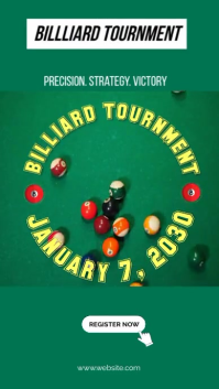 billiard tournment mobile ad Digital Display (9:16) template