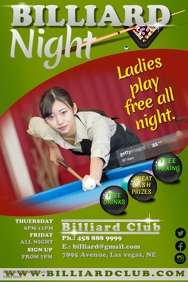 Customizable Design Templates for Billiards | PosterMyWall