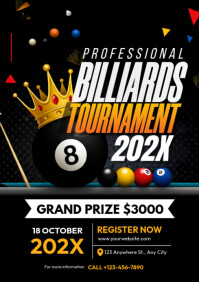 Billiards Championship A4 template