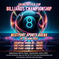 Billiards Championship Flyer Instagram Post template
