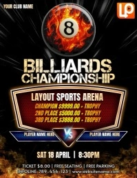 Billiards Championshp Battle Game Flyer (US Letter) template
