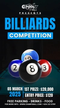 Billiards Competition WhatsApp Status template