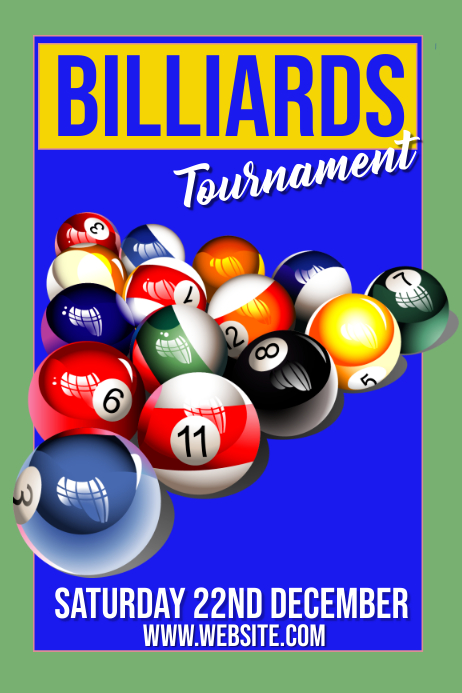 Billiards Template PosterMyWall