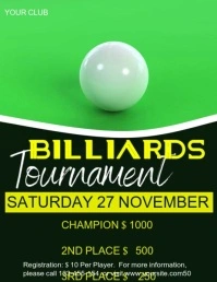 BILLIARDS Flyer (US Letter) template