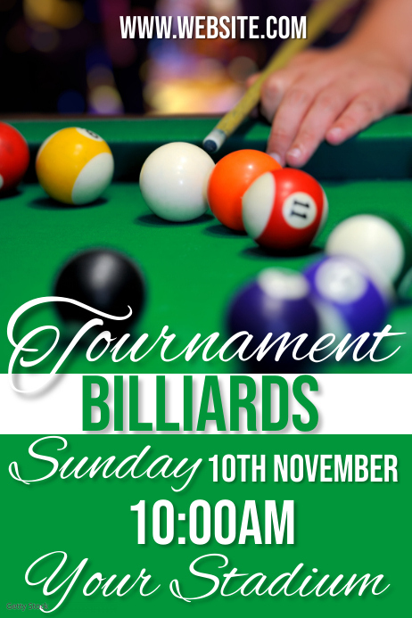 Billiards Template | PosterMyWall