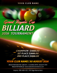 Billiards Tournament Ad Flyer template