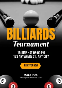Billiards Tournament Competition A4 template