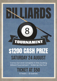 Billiard Tournament Competition Template | PosterMyWall