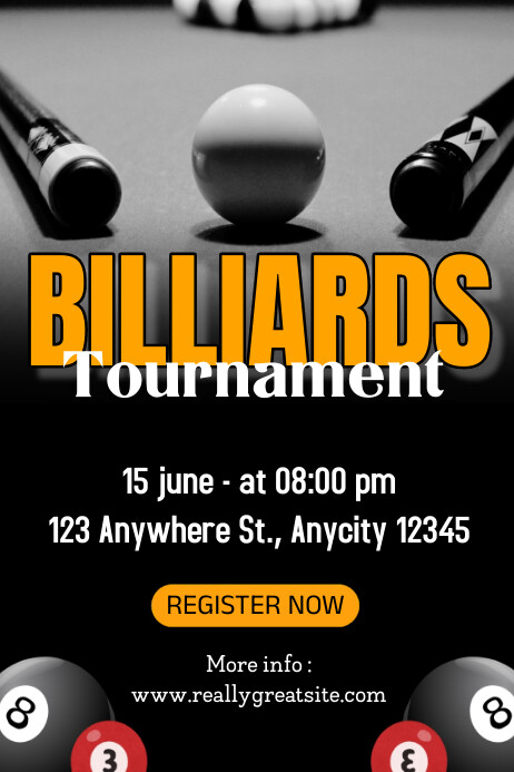 Billiards Tournament Template | PosterMyWall