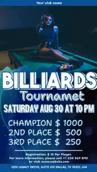 Billiards Tournament Digital Display (9:16) template