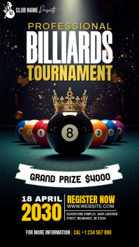 Billiards Tournament Digital Display template