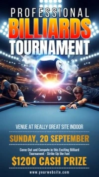 Billiards Tournament Instagram Story template
