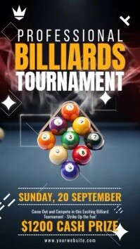 Billiards Tournament Instagram Story template