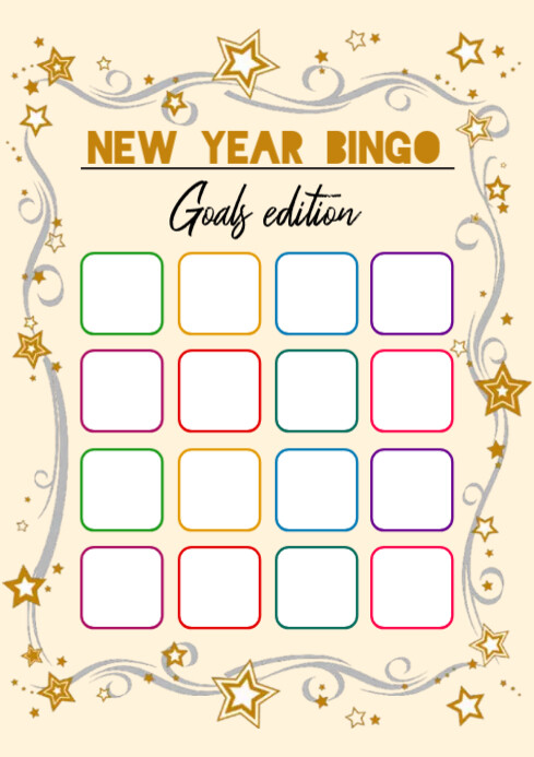 Bingo Cards Template PosterMyWall