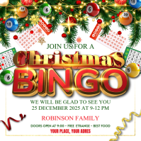 Bingo Christmas Instagram Post template