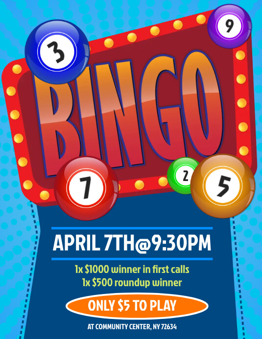 Bingo Flyer Template PosterMyWall bingo-flyer-template-postermywall