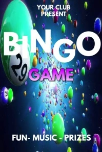 Bingo Fun game Spanduk 4' × 6' template
