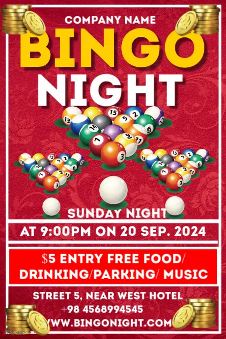 Bingo game Poster template
