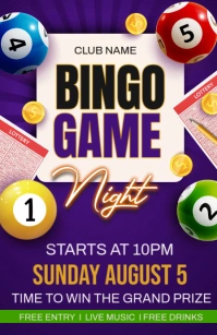 bingo game flyer Tabloid template