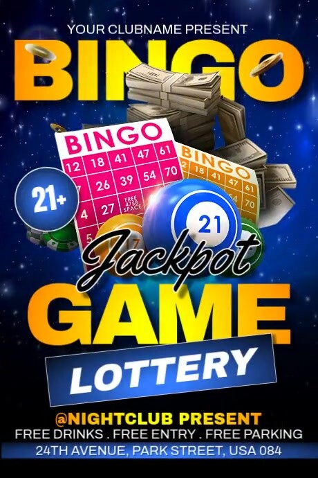Bingo Game Lottery Template | PosterMyWall