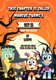 Bingo halloween invitation A4 template