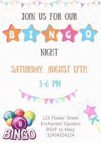 Bingo Invitation A6 template