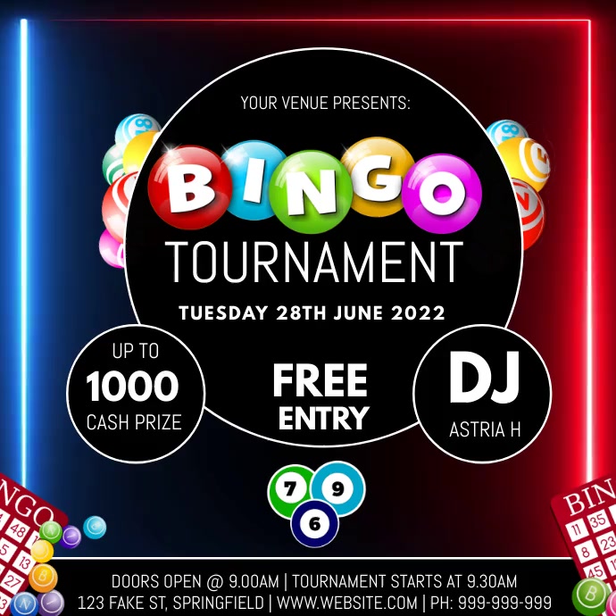 Copy of Bingo Invitation Template | PosterMyWall