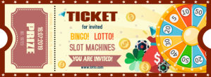 Bingo Lottery Contest Ticket Template
