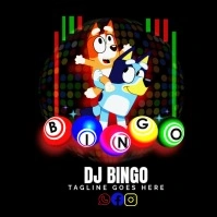 Bingo night animation logo template