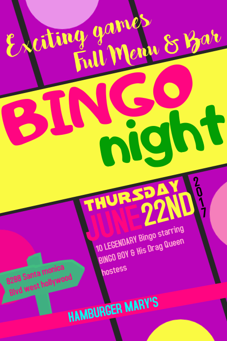 bingo party flyer