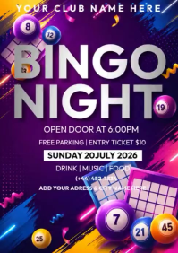 bingo night A4 template