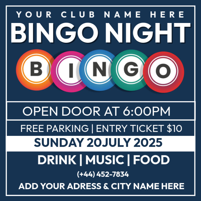 bingo night Template | PosterMyWall
