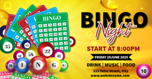 bingo night Couverture d'événement Facebook template